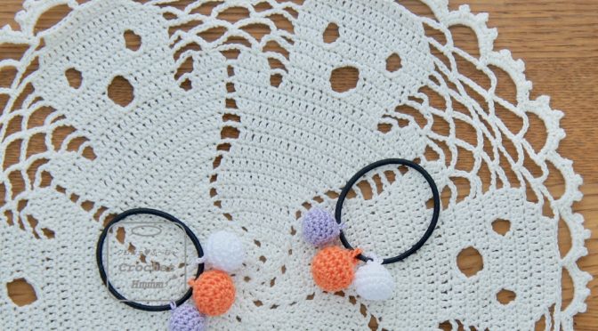 Boo doily and crochet balls