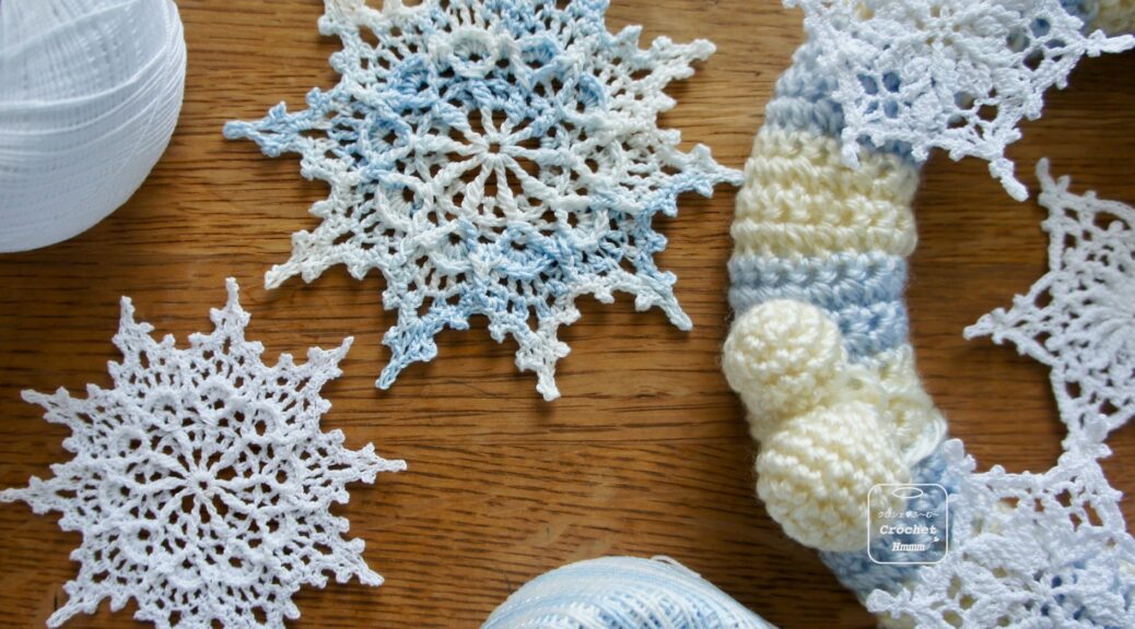 レース糸で編んだAriel Snowflake (design by Irina Maleeva)