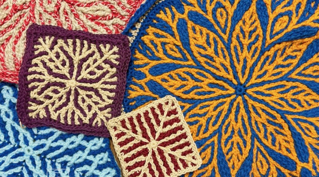 かぎ針編みのブリオッシュ編みモチーフ